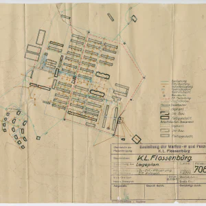 Plattegrond van KonzentrationsLager Flossenburg.