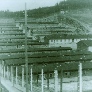 Gedeeltelijk overzicht van het gevangenenkamp, april 1945, © National Archives, Washington D.C.