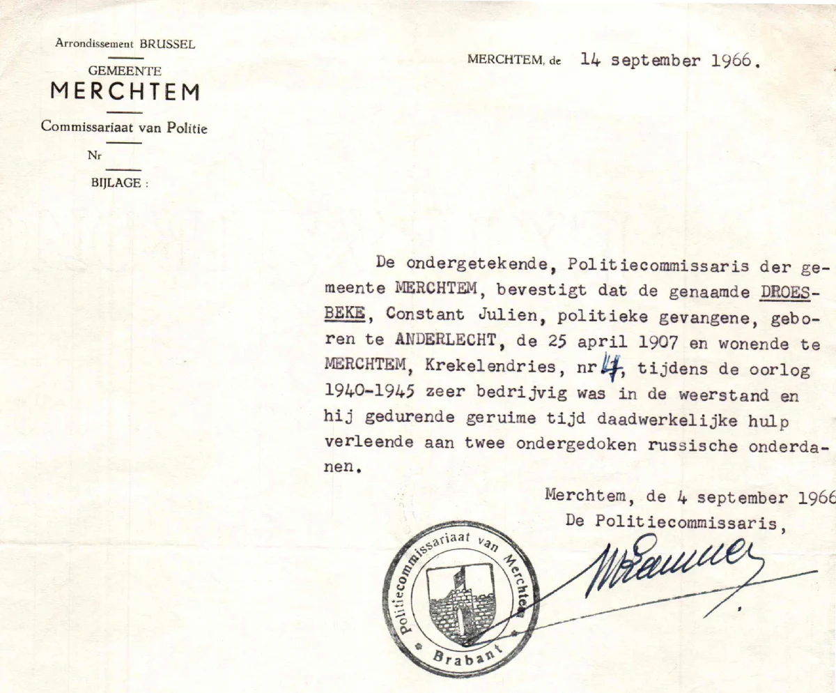 Verklaring Politie Commissaris