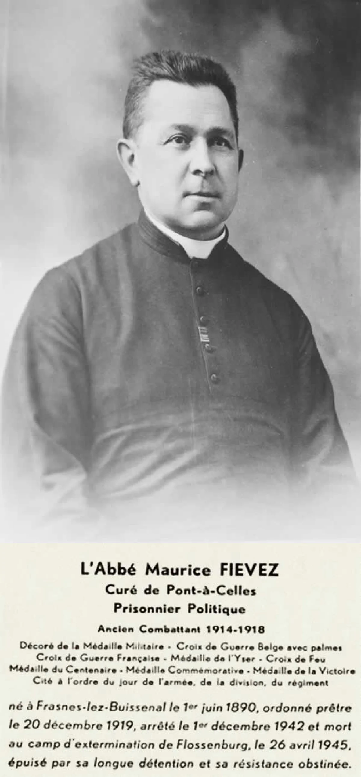 Bidprentje Maurice Fiévez